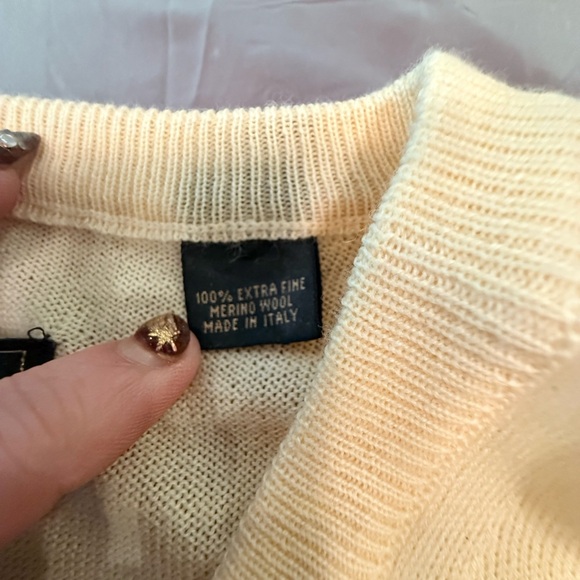 Bobby Jones 100% Merino Wool Yellow V-Neck Golf Sweater Size Large MSRP $225 - Picture 5 of 10